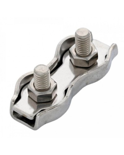 Зажим троса двойной D4мм Duplex (100шт/уп) Промрукав (PR08.3889) в Ставрополе Держатели, клипсы, скобы Pintop.ru