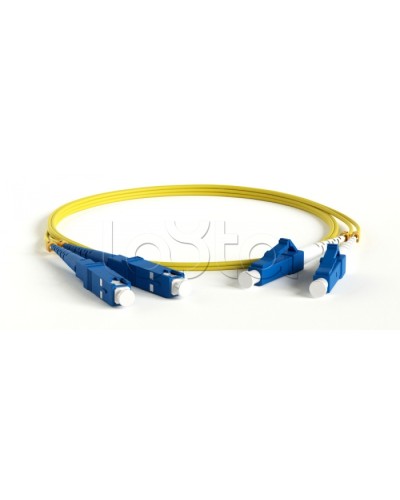 Патч-корд волоконно-оптический Hyperline FC-D2-9-LC/UR-SC/UR-H-10M-LSZH-YL в Ставрополе Патч-корды оптические Pintop.ru