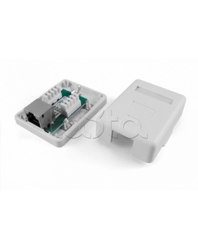 Розетка компьютерная RJ-45(8P8C) Hyperline SB1-1-8P8C-C5e-SH-WH в Ставрополе Розетки компьютерные и телефонные Pintop.ru