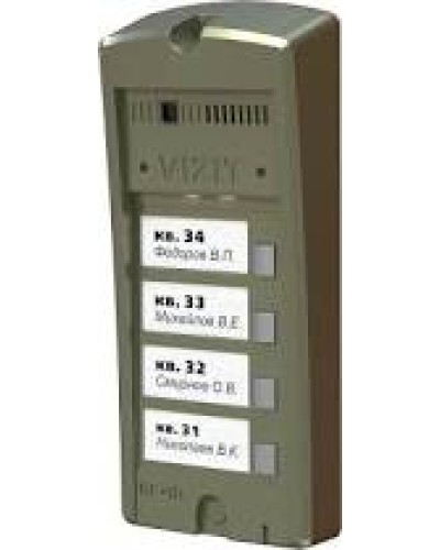 Панель вызова Vizit БВД-306-4 в Ставрополе Многоабонентные устройства Pintop.ru