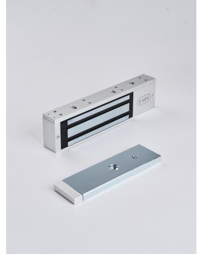 R-Lock RL-EM350-LSS - Электромагнитный замкок, 350кг, DC12/24B, цвет серебристый сатинированный алюминий RAL 7047, два датчика втроены в корпус замка: датчик Холла и магнито-контактный датчик в Ставрополе Электромагнитные замки Pintop.ru