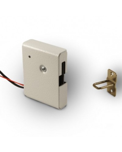 Замок электромеханический с толкателем и датчиком положения двери Promix-SM308.10.1 (белый) в Ставрополе Электромеханические замки Pintop.ru