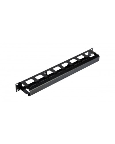 NIKOMAX (NMC-OK580C-1U-BK) - Кабельный органайзер NIKOMAX 19, 1U, глубина колец 58мм, металлический, скрышкой в Ставрополе Кабельные органайзеры Pintop.ru