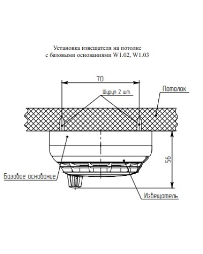 Базовое основание W1.03 Рубеж в Ставрополе Адресная система пожарной сигнализации РУБЕЖ Pintop.ru