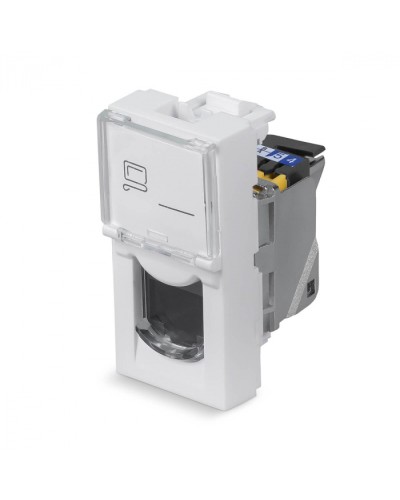 Модуль Keystone Jack RJ-45(8P8C), 180 градусов, категория 6a, экран. Cabeus (KJ-RJ45-Cat.6a-SH-180T-FP-L-22,5) в Ставрополе Модули Keystone Pintop.ru