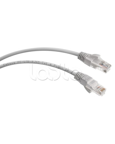 Шнур коммутационный 2xRJ-45/8P8C U/UTP кат.6 (2 м) Cabeus PC-UTP-RJ45-Cat.6-2m в Ставрополе Патчкорды (медные) Pintop.ru