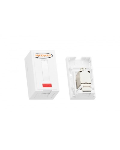 Розетка RJ45 1 порт кат.5e белая (NMC-WO1SD2-FT-ST-WT) NIKOMAX в Ставрополе Розетки компьютерные и телефонные Pintop.ru