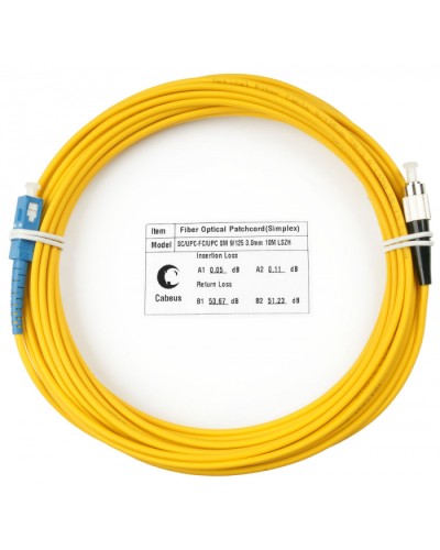 Шнур оптический simplex SC-FC 9/125 sm 25м LSZH Cabeus FOP(s)-9-SC-FC-25m в Ставрополе Патч-корды оптические Pintop.ru