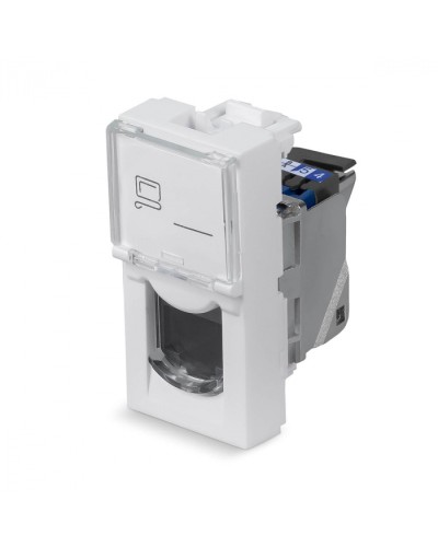 Модуль Keystone Jack RJ-45(8P8C), 180 градусов, категория 6, экранированная Cabeus (KJ-RJ45-Cat.6-SH-180T-FP-L-22,5) в Ставрополе Модули Keystone Pintop.ru