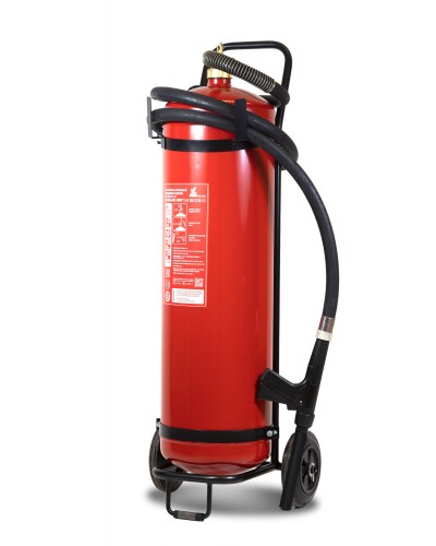 Огнетушитель ПОЖТЕХНИКА ОП-50(з) МИГ Е (10А, 233В-3, С, Е) на тележке с перекр.стволом в Ставрополе Огнетушители Pintop.ru