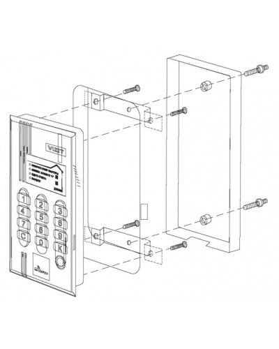 Комплект монтажный для блока вызова БВД-M200 Vizit МК-T40 в Ставрополе Аксессуары для многоабонентных систем Pintop.ru