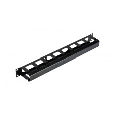 NIKOMAX (NMC-OK580C-1U-BK) - Кабельный органайзер NIKOMAX 19", 1U, глубина колец 58мм, металлический, скрышкой