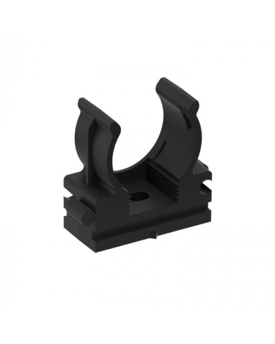 CFQ20 Держатель (клипса) для труб, для монтажного пистолета D20мм, цвет чёрный (10шт) Экопласт (41520-10BL) в Ставрополе Держатели, клипсы, скобы Pintop.ru