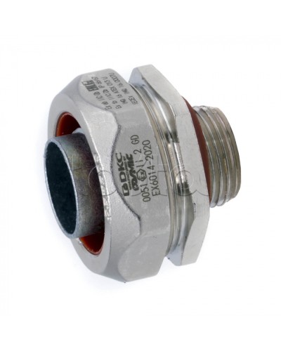 Взрывозащищенная Ex e муфта металлорукав-коробка. DN20 мм. M20х1,5.Никелированная латунь. IP66/6 (EX6014-2020) в Ставрополе Повороты, муфты, тройники Pintop.ru