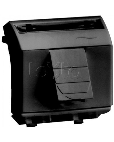 Компьютерная розетка RJ-45, кат.6A 8P8C, Hyperline, Dual IDC: 110&Krone Brava, черн., 2мод DKC 77679N в Ставрополе Розетки компьютерные и телефонные Pintop.ru