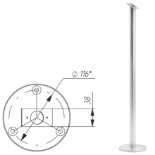 Стойка d32 (антик серебро) Oxgard