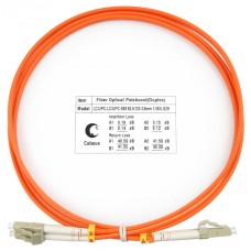 Шнур оптический duplex LC-LC 62,5/125 mm 1,5м LSZH Cabeus FOP-62-LC-LC-1,5m