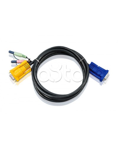 КВМ-кабель с интерфейсами передачи звука, VGA (5м) ATEN 2L-5205A в Ставрополе Видеоусилители, Модуляторы, Делители Pintop.ru