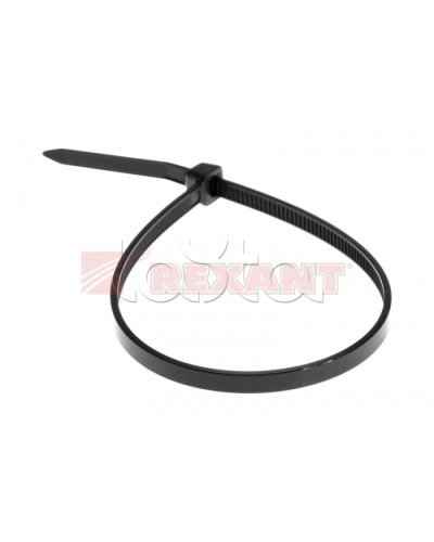 Хомут-стяжка нейлоновый 5х250 мм чёрный (100шт/уп) REXANT 07-0251-5 в Ставрополе Стяжки-хомуты Pintop.ru