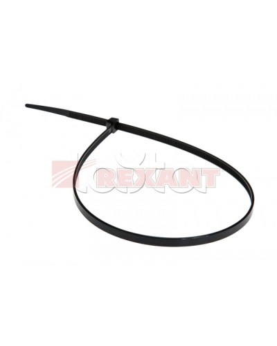 Хомут-стяжка нейлоновый 5х400 мм чёрный (100шт/уп) REXANT 07-0401 в Ставрополе Стяжки-хомуты Pintop.ru