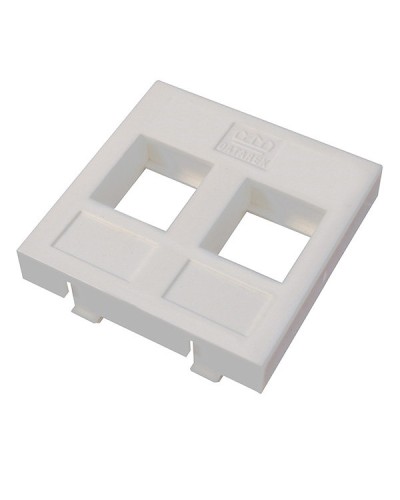 Адаптер Mosaic 45 х 45 мм для модуля Keystone, 2 порта, белый Datarex DR-5303 в Ставрополе Коммутационные изделия Pintop.ru