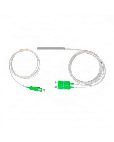 Разветвитель план 1х2 окон SC/APC 9/125 вывод 1,5м буфер 0.9мм 1260/1650 Cabeus (FCT-PLC-1/2-9-SC/A-1.5-0.9) в Ставрополе Оптические разветвители (сплиттеры) Pintop.ru