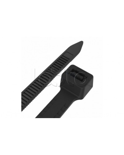 Стяжкa нейлоновая, тройной замок 200 x 4,8 мм, черная (упак.100 шт) REXANT (67-0201-5) в Ставрополе Стяжки-хомуты Pintop.ru