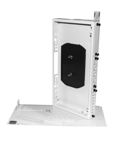 Бокс оптический универсальный 19, от 8 до 24 портов (SC, duplex LC, ST, FC), со сплайс пластиной, без пигтейлов и проходных адаптеров Hyperline FO-19R-1U-3xSLT-W140H42-24UN-GY в Ставрополе Кросс оптический Pintop.ru