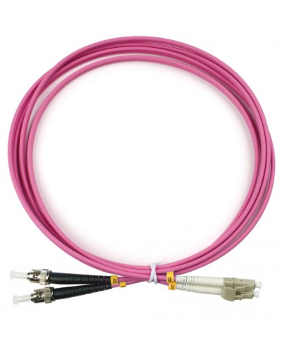 Шнур оптический duplex LC-ST 50/125 mm OM4 2м LSZH Cabeus FOP-50-OM4-LC-ST-2m в Ставрополе Патч-корды оптические Pintop.ru
