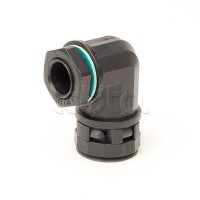 Монтажный комплект муфта 90 грд. труба-коробка DN 36 мм, М40х1,5, полиамид, цвет черный DKC PACN36M40N