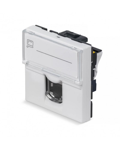 Модуль Keystone Jack RJ-45(8P8C), 180 градусов, категория 6a Cabeus (KJ-RJ45-Cat.6a-180T-FP-L-45) в Ставрополе Модули Keystone Pintop.ru