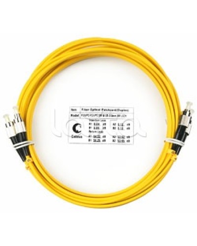 Шнур оптический SM 9/125 duplex LC/LC (10 м) Cabeus FOP(D)-9-LC-LC-10M в Ставрополе Патч-корды оптические Pintop.ru