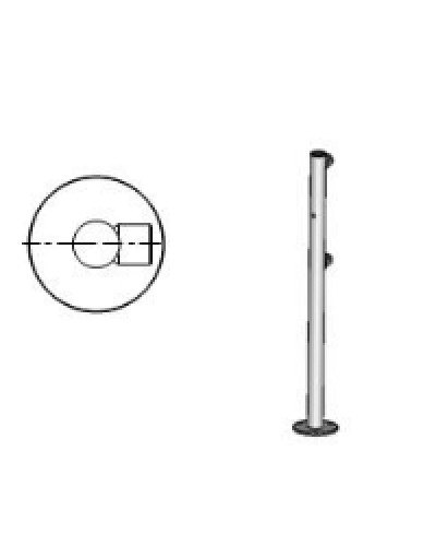 Стойка ограждения с отверстием под фиксатор базовая Oxgard Стойка ограждения с отверстием под фиксатор базовая (ВЗР 1702.02-05) в Ставрополе Ограждения Pintop.ru
