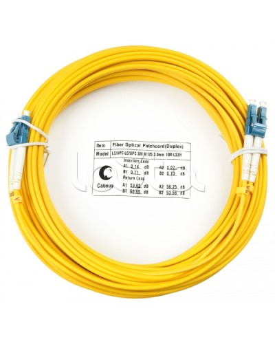 Шнур оптический duplex LC-LC 9/125 sm 20м LSZH Cabeus FOP(d)-9-LC-LC-20m в Ставрополе Патч-корды оптические Pintop.ru