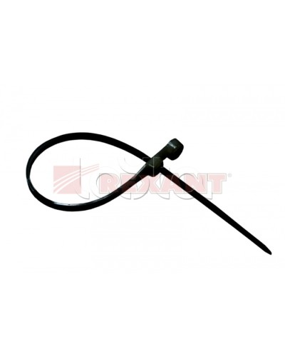 Хомут-стяжка нейлоновый под винт 2.5х100 мм чёрный (100шт/уп) REXANT 07-0105 в Ставрополе Стяжки-хомуты Pintop.ru