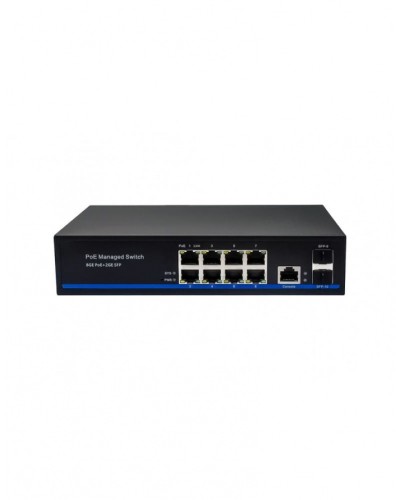 Управляемый L2 PoE коммутатор Gigabit Ethernet на 8 RJ45 PoE + 2 x GE SFP порта NST NS-SW-8G2G-PL в Ставрополе Коммутаторы Pintop.ru