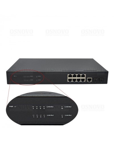 Коммутатор 10-портовый OSNOVO SW-70802/L2 в Ставрополе Коммутаторы Pintop.ru