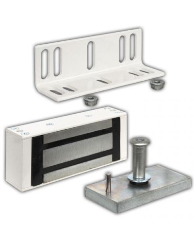 Замок электромагнитный Олевс М1-200 белый (с уголком) в Ставрополе Электромагнитные замки Pintop.ru