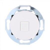 Розетка телефонная RJ-12 с накладкой (белый) Vintage (885504-1)