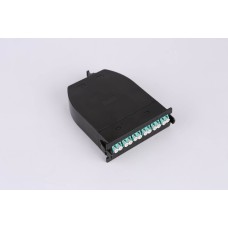 MPO кассета OM3, 12xLC, тип B, низкие потери, черная LANMASTER LAN-MCSB-1M-12LC/OM3