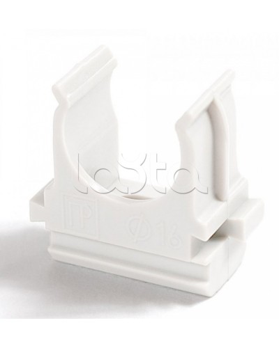 Крепёж-клипса для труб Полистирол белая д25 (100шт/1000шт уп/кор) Промрукав (PR.02725б) в Ставрополе Держатели, клипсы, скобы Pintop.ru