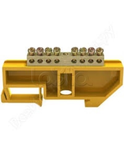 Шина PE земля на DIN-изоляторах ШНИ-6х9-8-Д-Ж IEK YNN10-69-8D-K05 в Ставрополе Клеммные колодки Pintop.ru