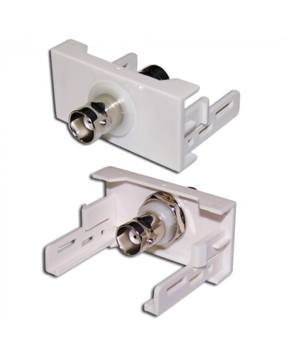 Вставка Mosaic 22.5x45 с BNC-адаптером BC-009, белая LANMASTER (LAN-WA-LP-BNC-WH) в Ставрополе Коннекторы и разъемы Pintop.ru