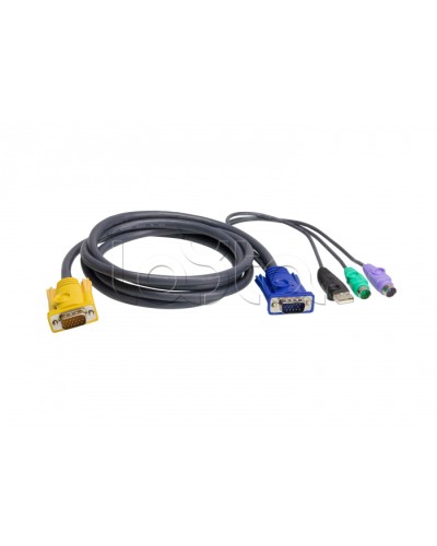 КВМ-кабель с интерфейсами PS/2, USB, VGA (1.2м) ATEN 2L-5301UP в Ставрополе Видеоусилители, Модуляторы, Делители Pintop.ru