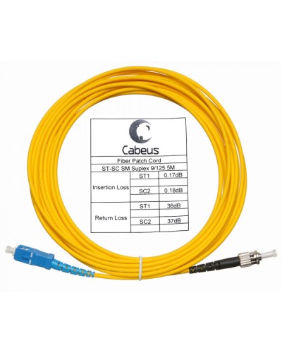 Шнур оптический simplex SC-ST 9/125 sm 25м LSZH Cabeus FOP(s)-9-SC-ST-25m в Ставрополе Патч-корды оптические Pintop.ru