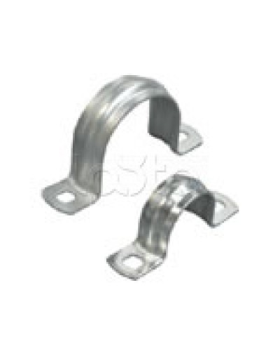 Скоба оцинкованная с двумя отверстиями для трубы D60-63 мм, м.о.8,5-6,0мм (1уп=50шт) Экопласт (43660P) в Ставрополе Держатели, клипсы, скобы Pintop.ru