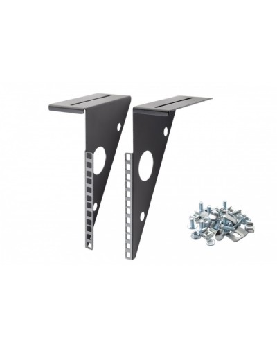 Кронштейны для крепления к проволочным лоткам 4U Eurolan (27U-4U-04BL) в Ставрополе Аксессуары для стоек и шкафов Pintop.ru
