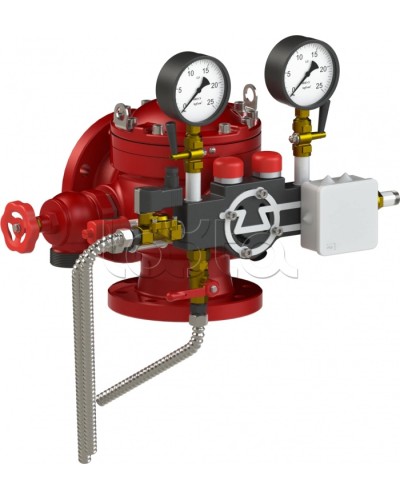 Узел управления дренчерный с комбинированным приводом Спецавтоматика УУ-Д100/1,6 (Э24, Г0,07)-ВФ.О4 в Ставрополе Устройства пуска водяного пожаротушения Pintop.ru