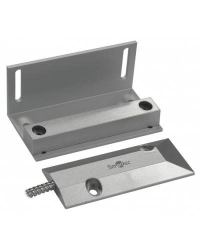 Магнитоконтактный датчик, НЗ, серебряный, накладной для металлических дверей, металлорукав, зазор 60 мм Smartec ST-DM141NC-SL в Ставрополе Извещатели охранные Pintop.ru