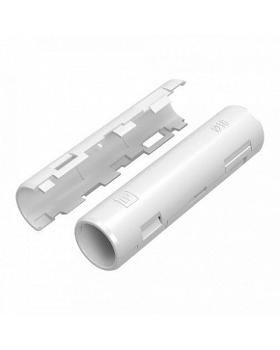 Муфта разборная d16 мм белая (100шт/1200шт уп/кор) Промрукав (PR13.0417) в Ставрополе Повороты, муфты, тройники Pintop.ru